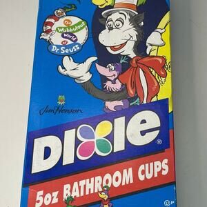 Vintage Dixie Dr. Suess Bathroom Refill 5 Oz, 100 Cups 1997 Comic Book Artist